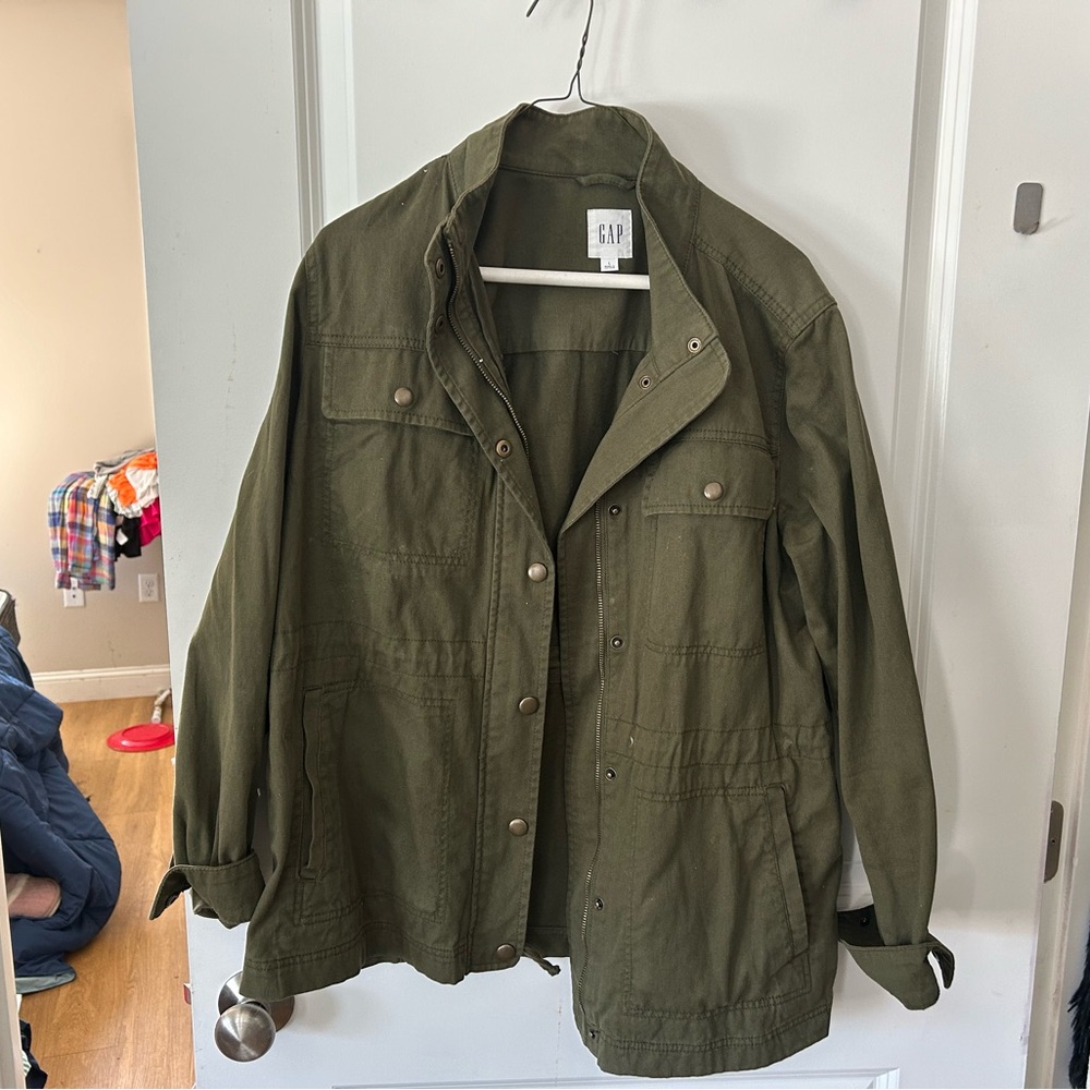 Gap factory olive utility jacket! Barely worn!